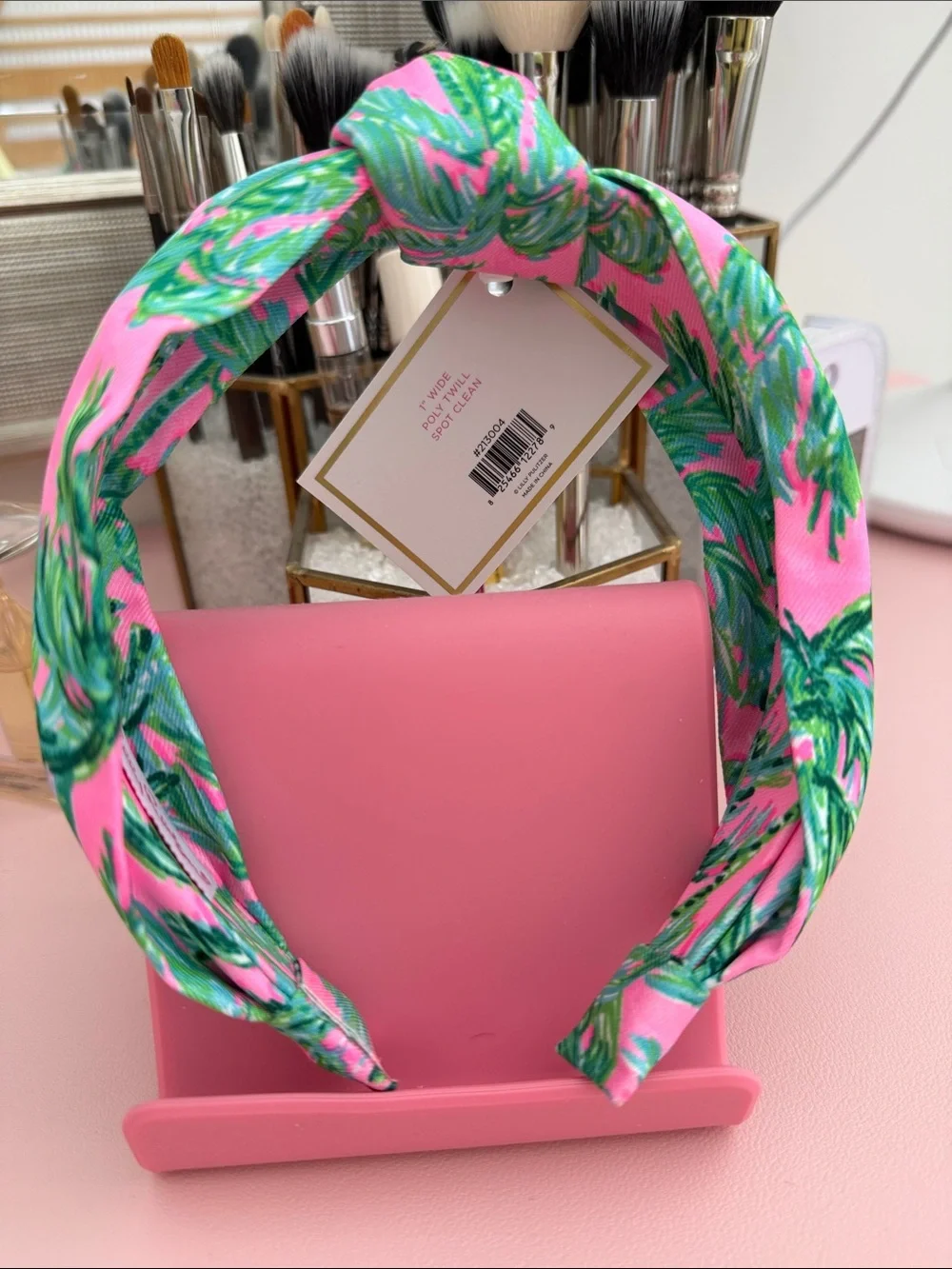 Lilly Pulitzer Pink & Green Tropical Knot Headband
